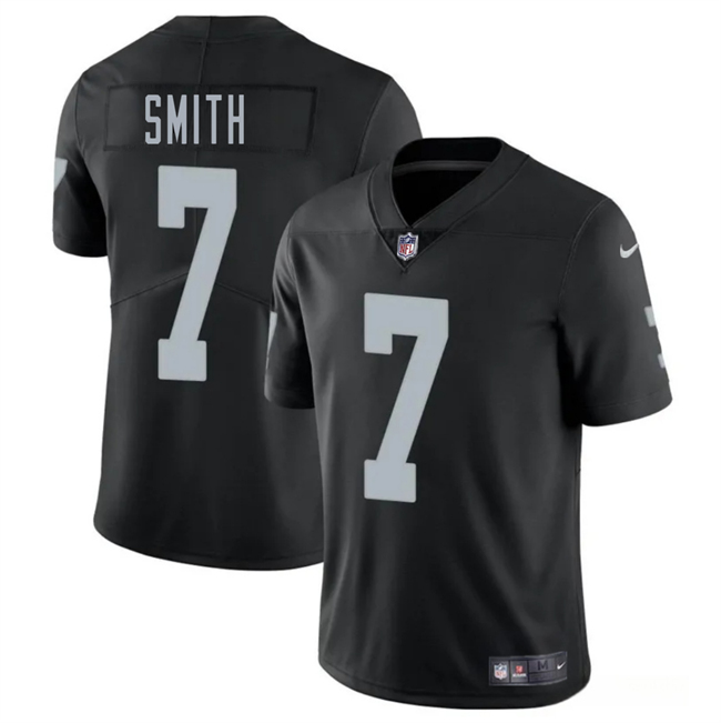 Youth Las Vegas Raiders #7 Geno Smith Black 2025 Vapor Stitched Football Jersey